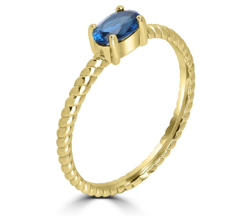 Generation Gems 0.50 cttw London Blue Topaz Ring, 14K Gold — View 2