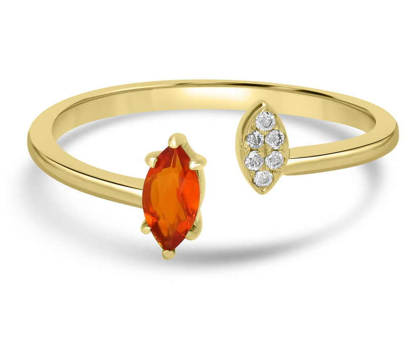 Generation Gems Multi-Gemstone Cuff Ring, 14K Gld — View 7