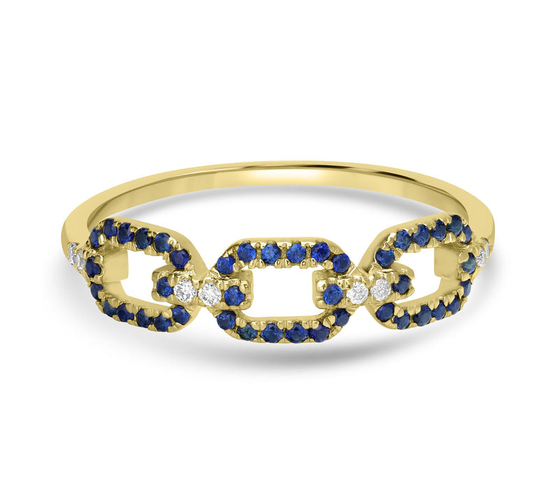Generation Gems Multi-Gemstone Link Ring, 14K Gold — Main view