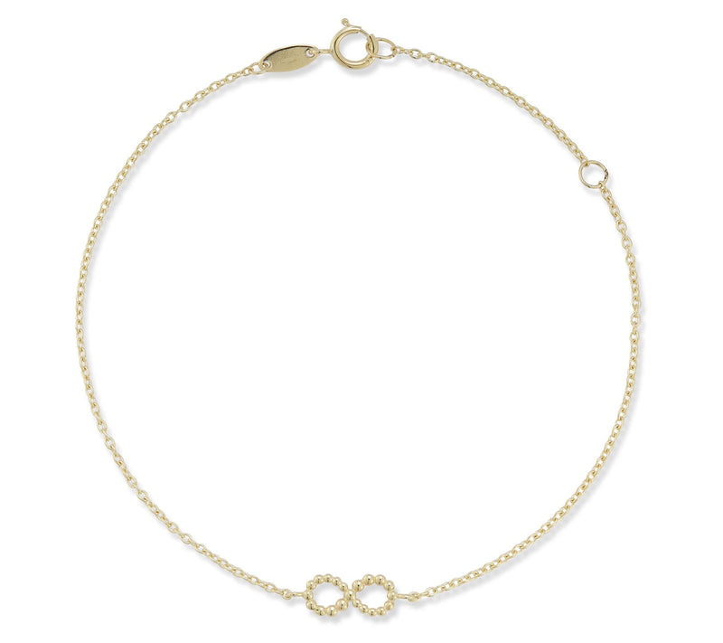 Luminosa Gold Bubble Infinity Sign Bracelet, 14K — Main view