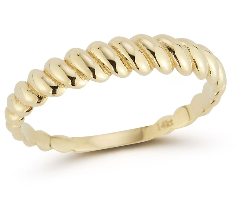 Luminosa Gold Graduated Twist Ring, 14K — View 3