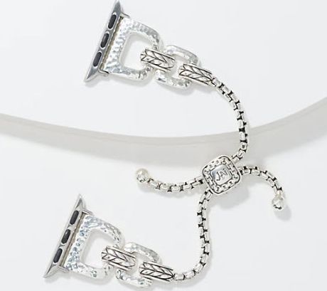 JAI Sterling Silver Adjustable Apple Watch Strap — View 2