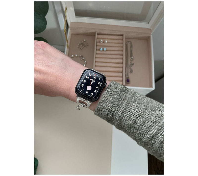 JAI Sterling Silver Adjustable Apple Watch Strap — View 6