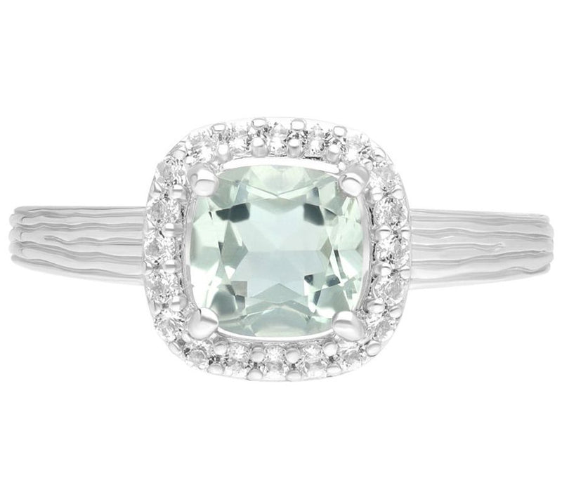 Ariva Sterling Silver Multi-Gemstone Halo Ring — View 5