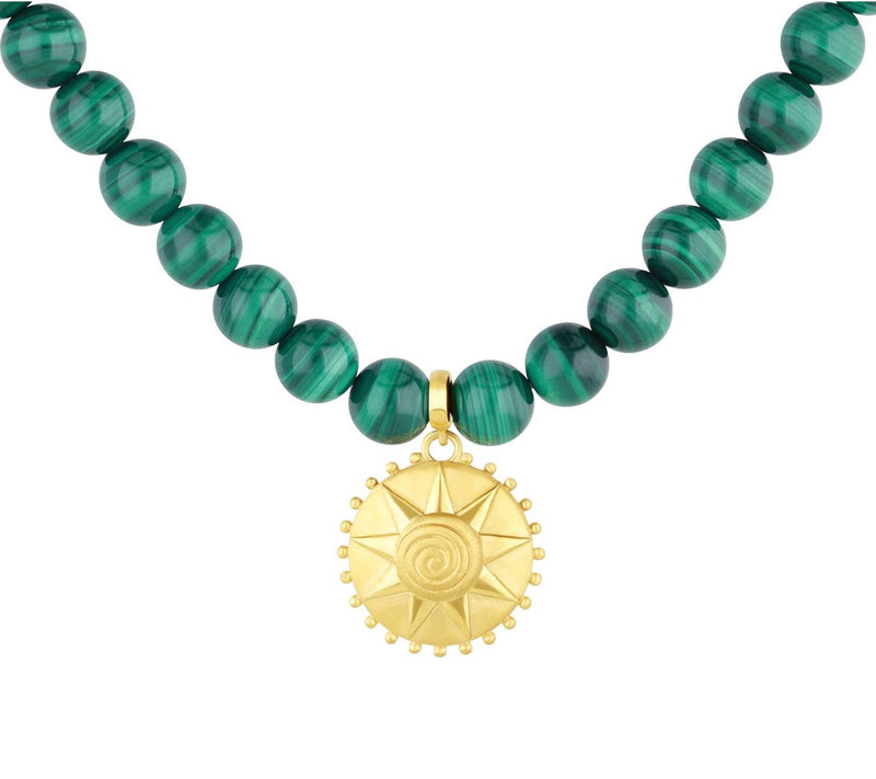 Elyse Ryan 14K Gold Clad Malachite Bead Joy Necklace — Main view
