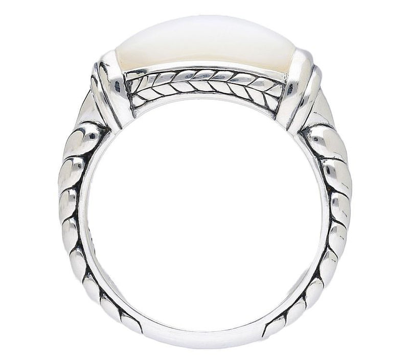 Tiffany Kay Studio Sterling Silver Herringbone Gemstone Ring — View 6