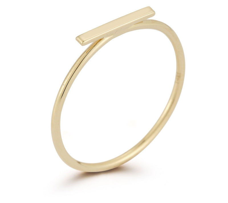 Luminosa Gold Bar Ring, 14K — View 4