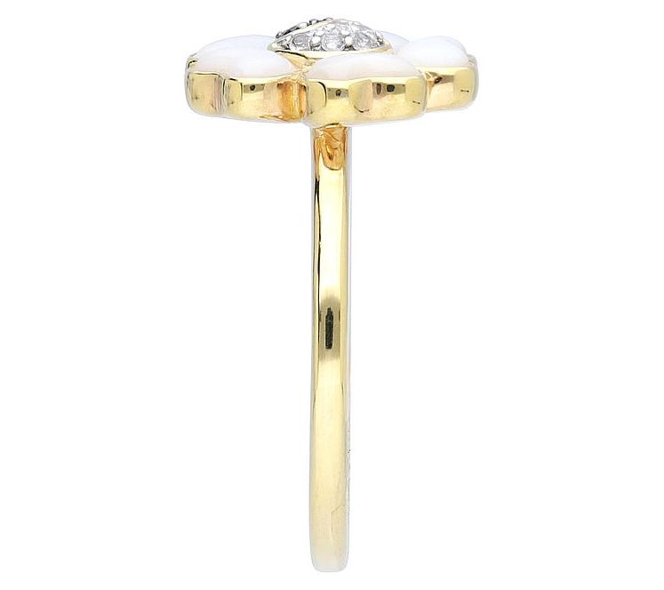 Goddaughters 14K Gold Clad Multi-Gemstone Flower Ring — View 3