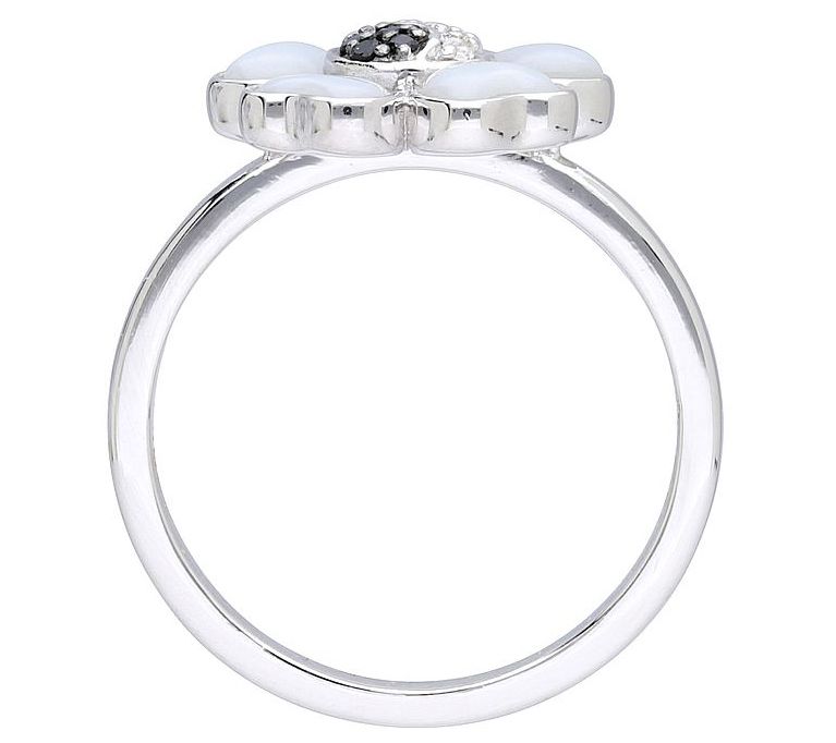 Goddaughters Sterling Silver Multi-Gemstone Flo wer Ring — View 2