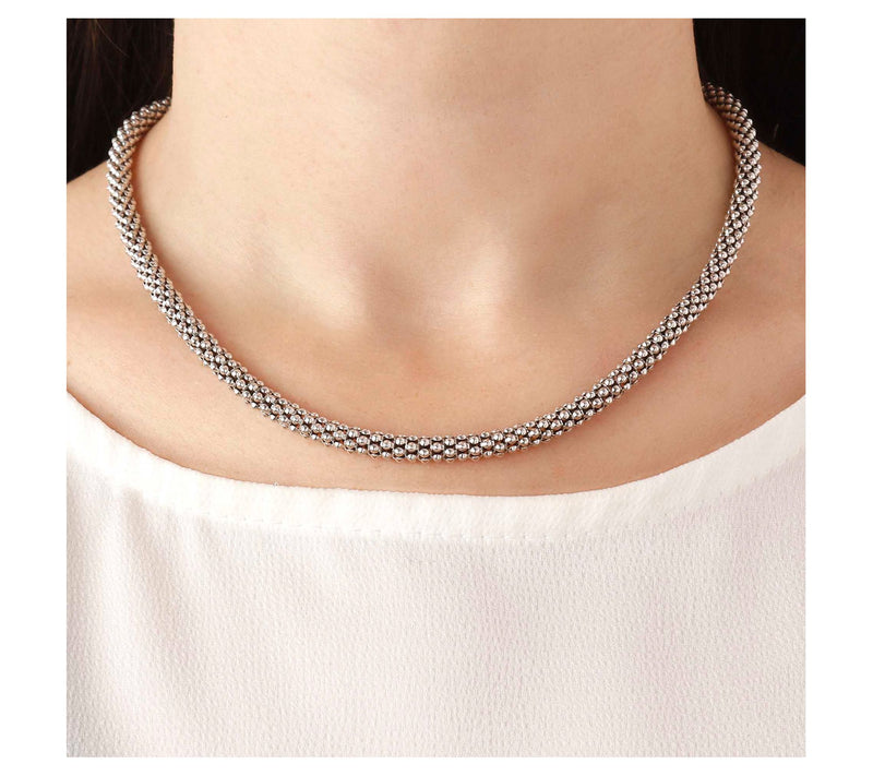 Italian Silver 18" Bold Coreana Chain Necklace, 19.0g — View 9