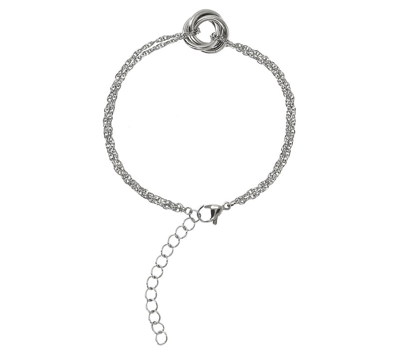 Steel by Design Polished Oval Link Multi-Strand Bracelet — View 3