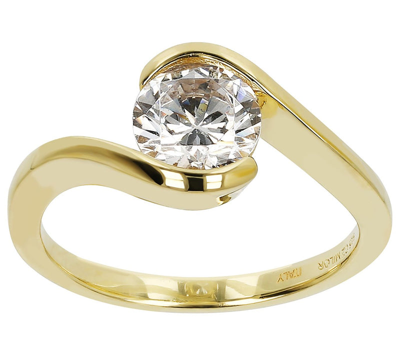 Diamonique 1.40 cttw Solitaire Ring, Sterling Silver — View 5