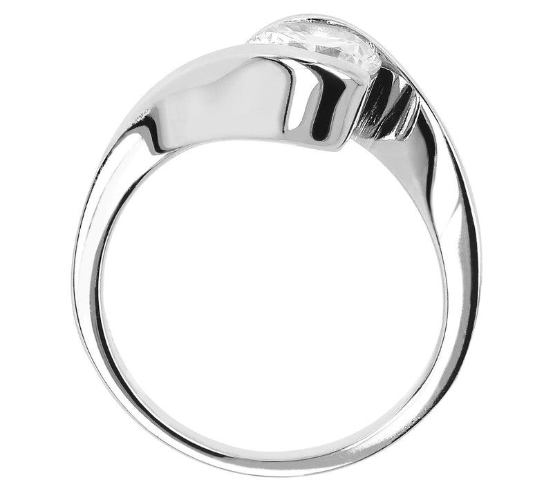 Diamonique 1.40 cttw Solitaire Ring, Sterling Silver — View 7