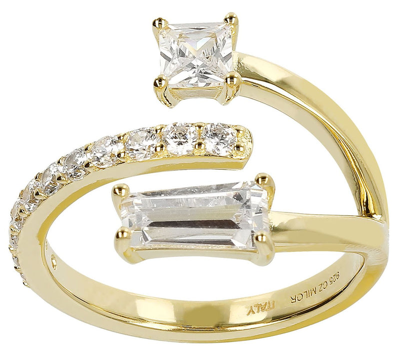 Diamonique 1.15 cttw Split Band Ring, Sterling Silver — View 5