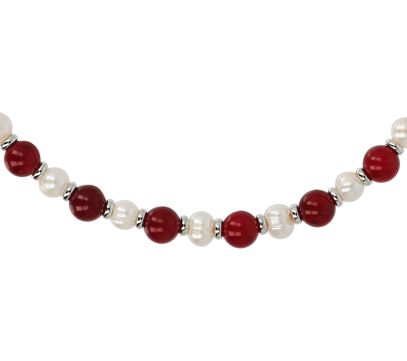 Honora Cultured Pearl & Gemstone Necklace, Sterling — View 5