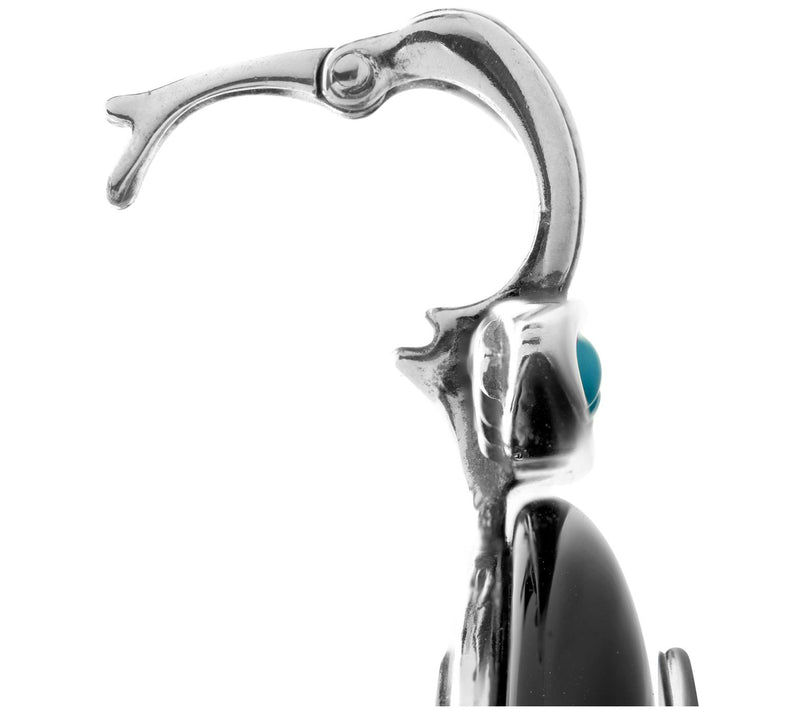 American West Sterling Black Agate & Turquois eBear Enhancer — View 4