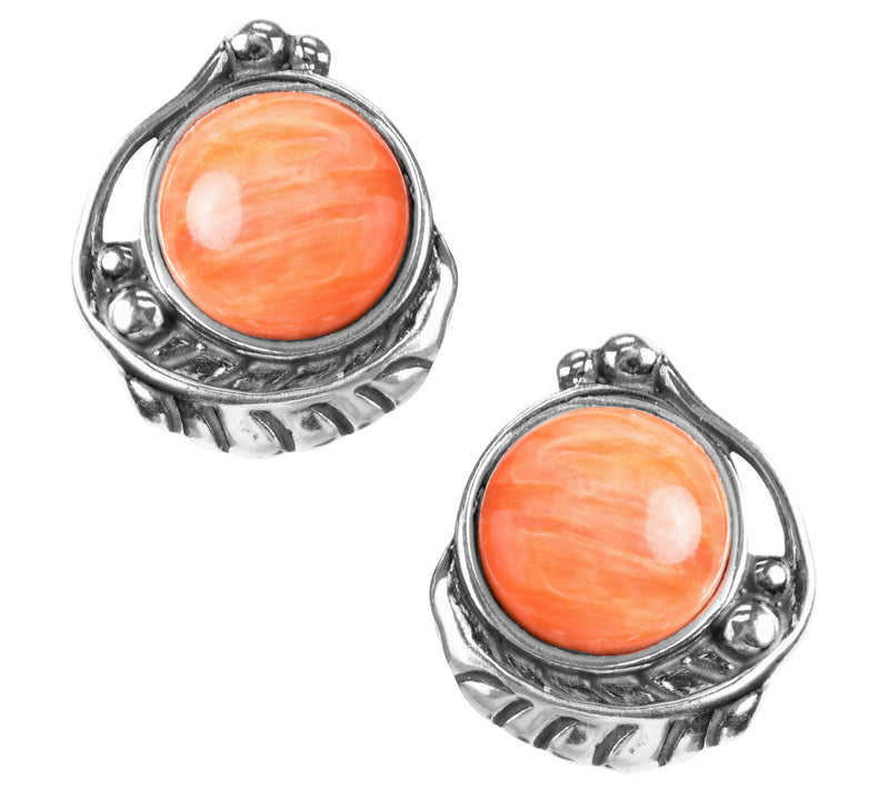 American West Classics Sterling Gemstone B utton Earrings — View 13
