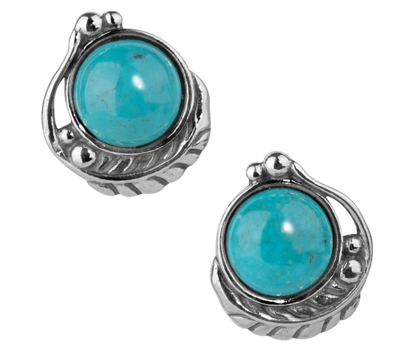 American West Classics Sterling Gemstone B utton Earrings — View 19