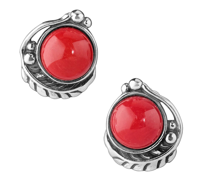 American West Classics Sterling Gemstone B utton Earrings — View 15