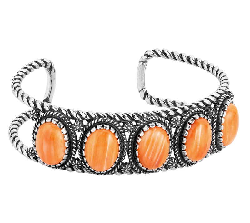 American West Classics Sterling Silver Gemstone Cuff — View 11