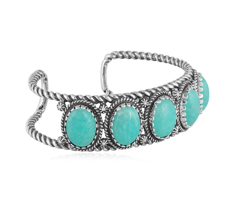 American West Classics Sterling Silver Gemstone Cuff — View 4