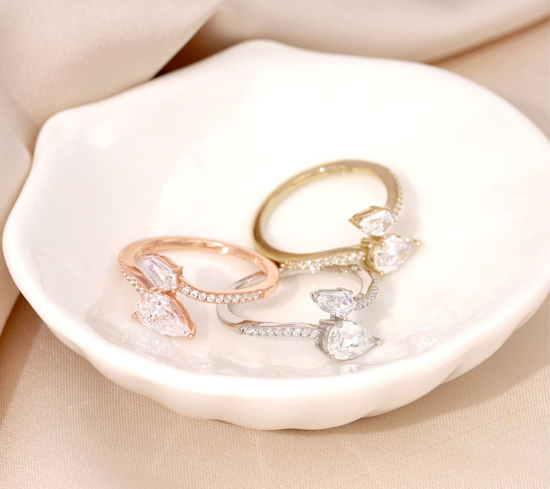 Diamonique 2.10 cttw Bypass Ring, Sterling Silver — View 12