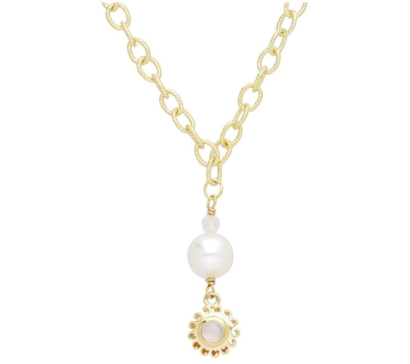 Goddaughters 14K Clad Cultured Pearl & Gemstone Necklace — View 3