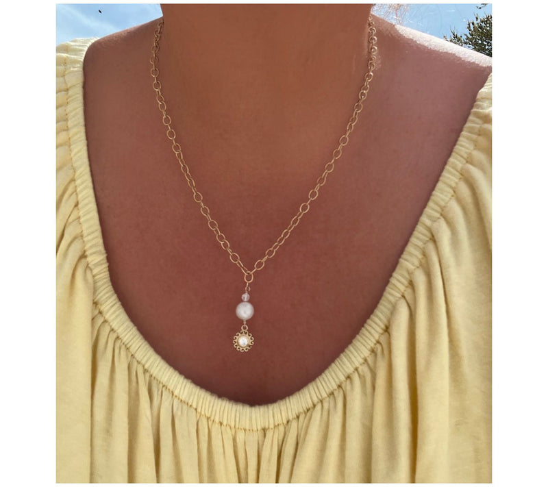 Goddaughters 14K Clad Cultured Pearl & Gemstone Necklace — View 6