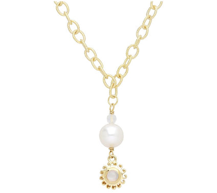 Goddaughters 14K Clad Cultured Pearl & Gemstone Necklace