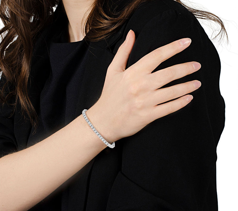 Haus of Brilliance Lab Grown Diamond Tennis Bracelet, Sterling — View 8