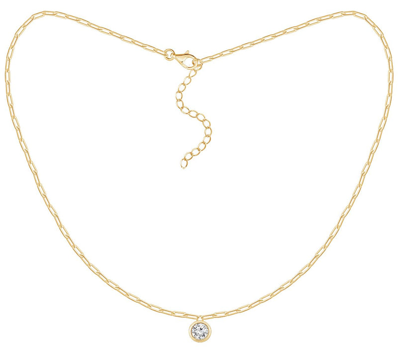 Diamonique 0.85 cttw Pendant w / Chain, Sterli ng Silver — View 7
