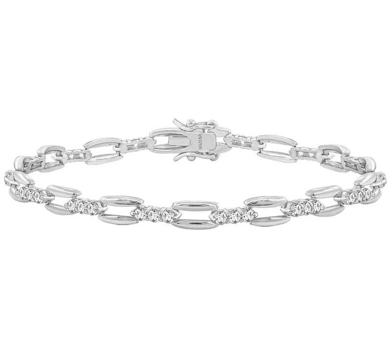 Diamonique 2.20 cttw Tennis Bracelet, S terlingSilver — View 5