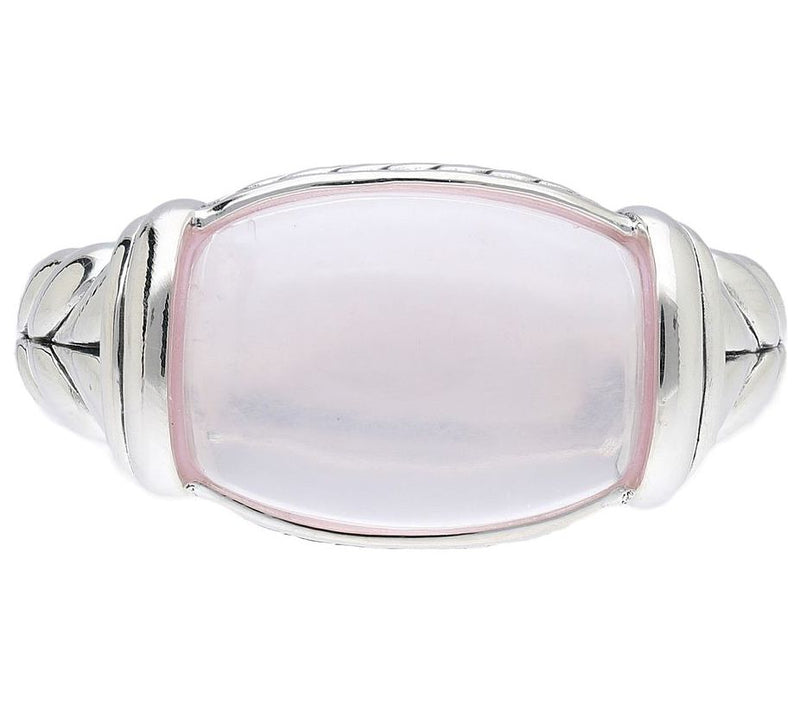Tiffany Kay Studio Sterling Herringbone Rose Quartz Ring — Main view