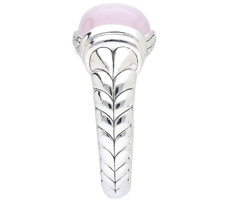 Tiffany Kay Studio Sterling Herringbone Rose Quartz Ring — View 2