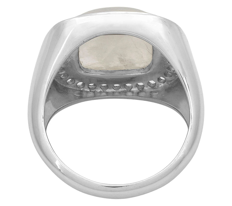 Affinity Gem Moonstone & White Topaz Halo R ing, Sterling — View 5