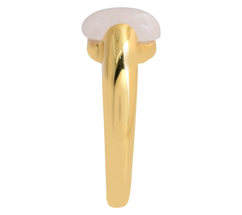 Affinity Gems Rainbow Moonstone Ring, 14K Gold Plated — View 6