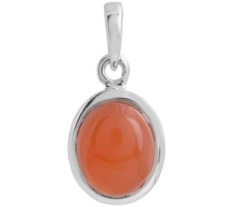 Affinity Gems Pink Moonstone Pendant, Sterling Silver — View 3