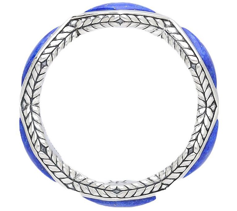 Tiffany Kay Studio Sterling Herringbone Gemstone Eternity Band — View 7