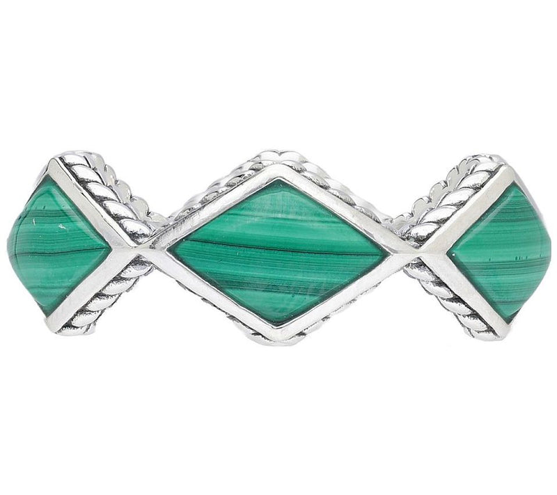 Tiffany Kay Studio Sterling Herringbone Gemstone Eternity Band — View 5