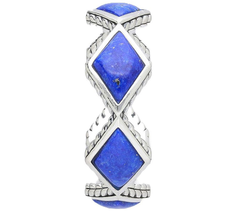 Tiffany Kay Studio Sterling Herringbone Gemstone Eternity Band — View 6
