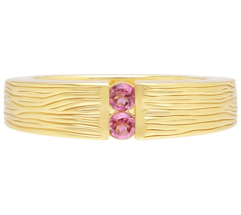 Ariva 18K Gold Clad Pink Tourmaline Ring — Main view