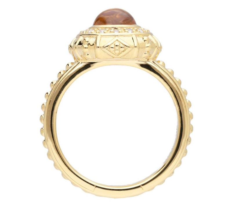 Elyse Ryan 14K Gold Clad Citrine & White Topaz Ring — View 2