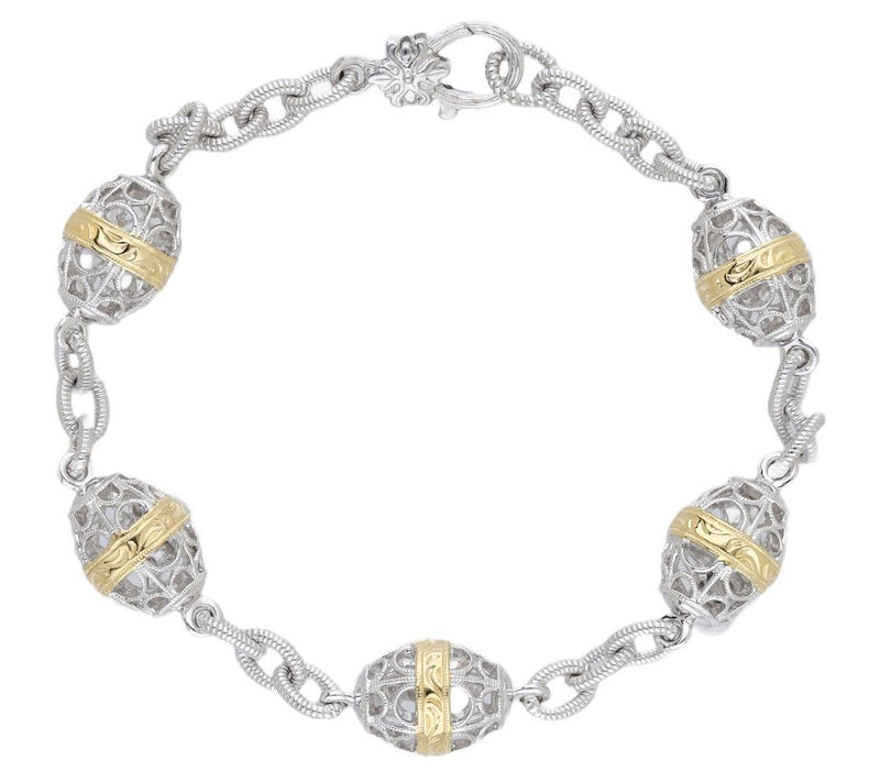 Ariva Sterling Silver & 18K Gold Clad Station Bracelet — Main view