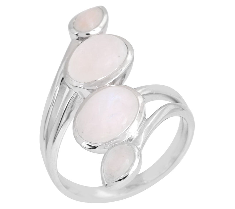 Affinity Gems Rainbow Moonstone Ring, S terlingSilver — View 4