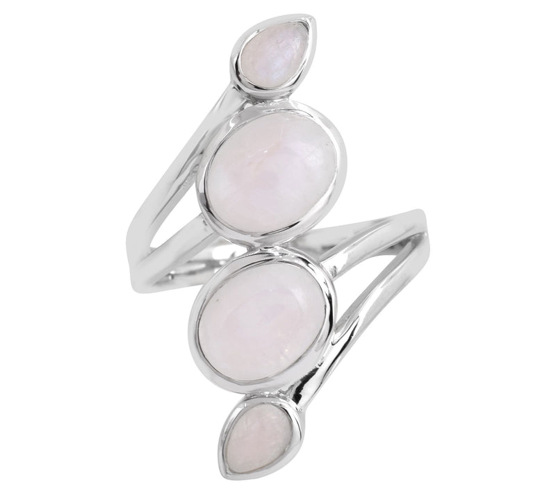 Affinity Gems Rainbow Moonstone Ring, S terlingSilver — View 3