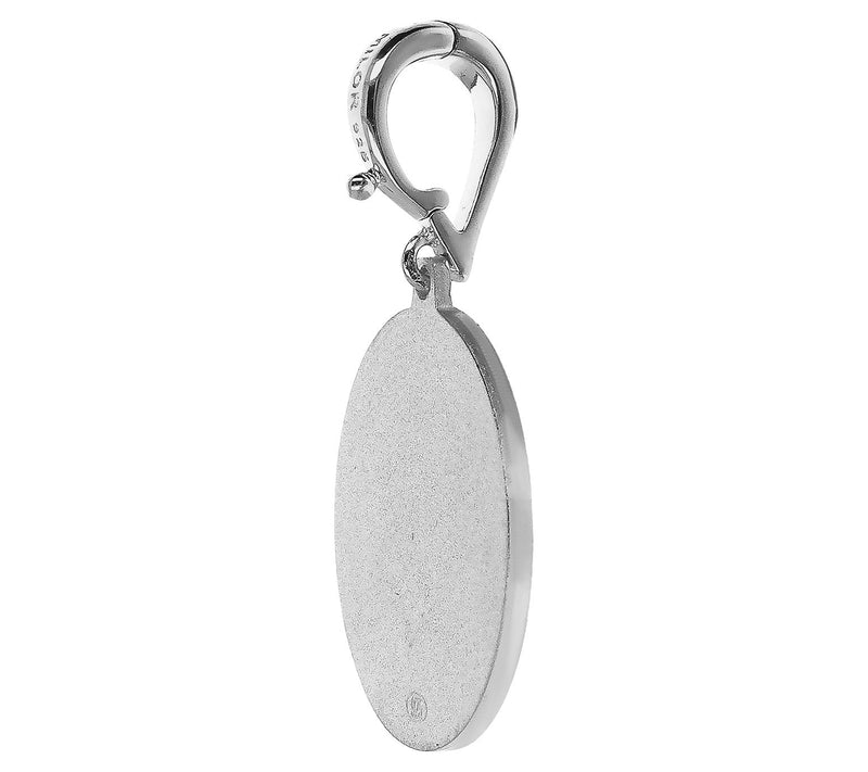 Ultrafine Silver Round Religious Pendant — View 2