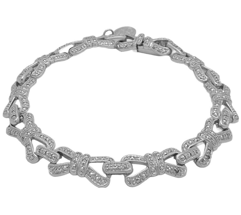 Dallas Prince Designs Sterling Silver Marcasite Link Bracelet — Main view