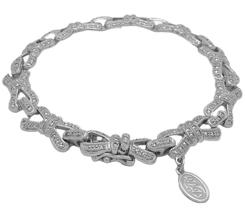Dallas Prince Designs Sterling Silver Marcasite Link Bracelet — View 2