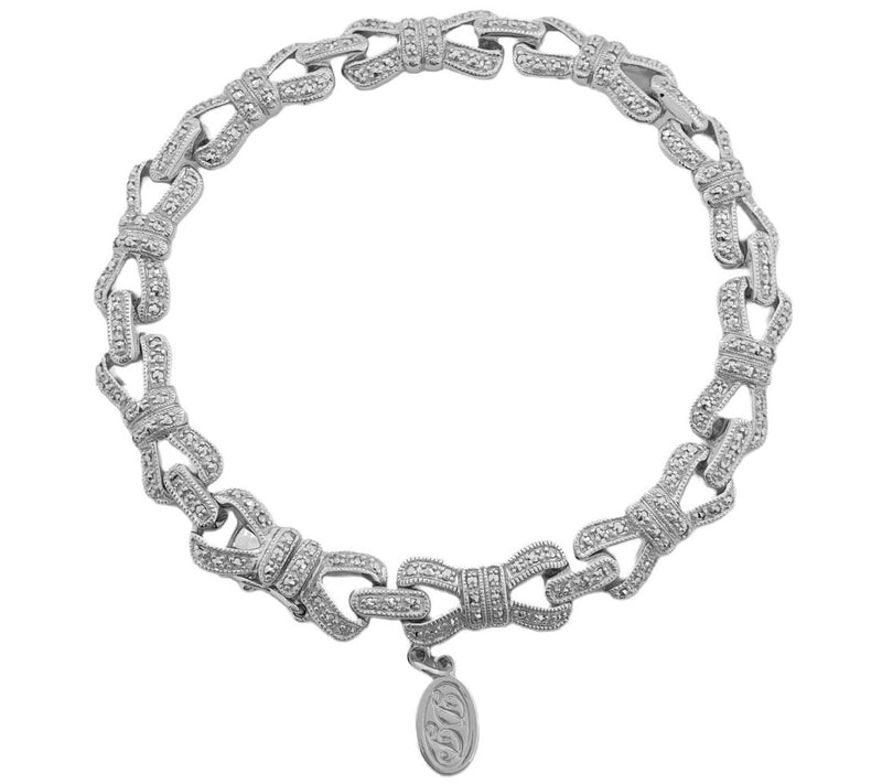 Dallas Prince Designs Sterling Silver Marcasite Link Bracelet — View 3