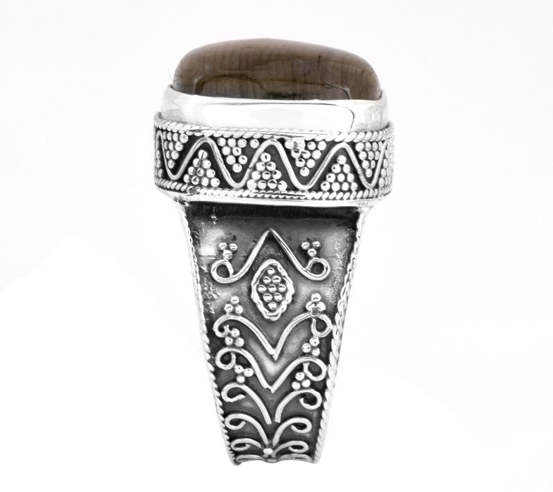 Artisan Crafted Sterling Silver Labradorite S olitaire Ring — View 5
